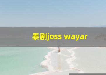 泰剧joss wayar